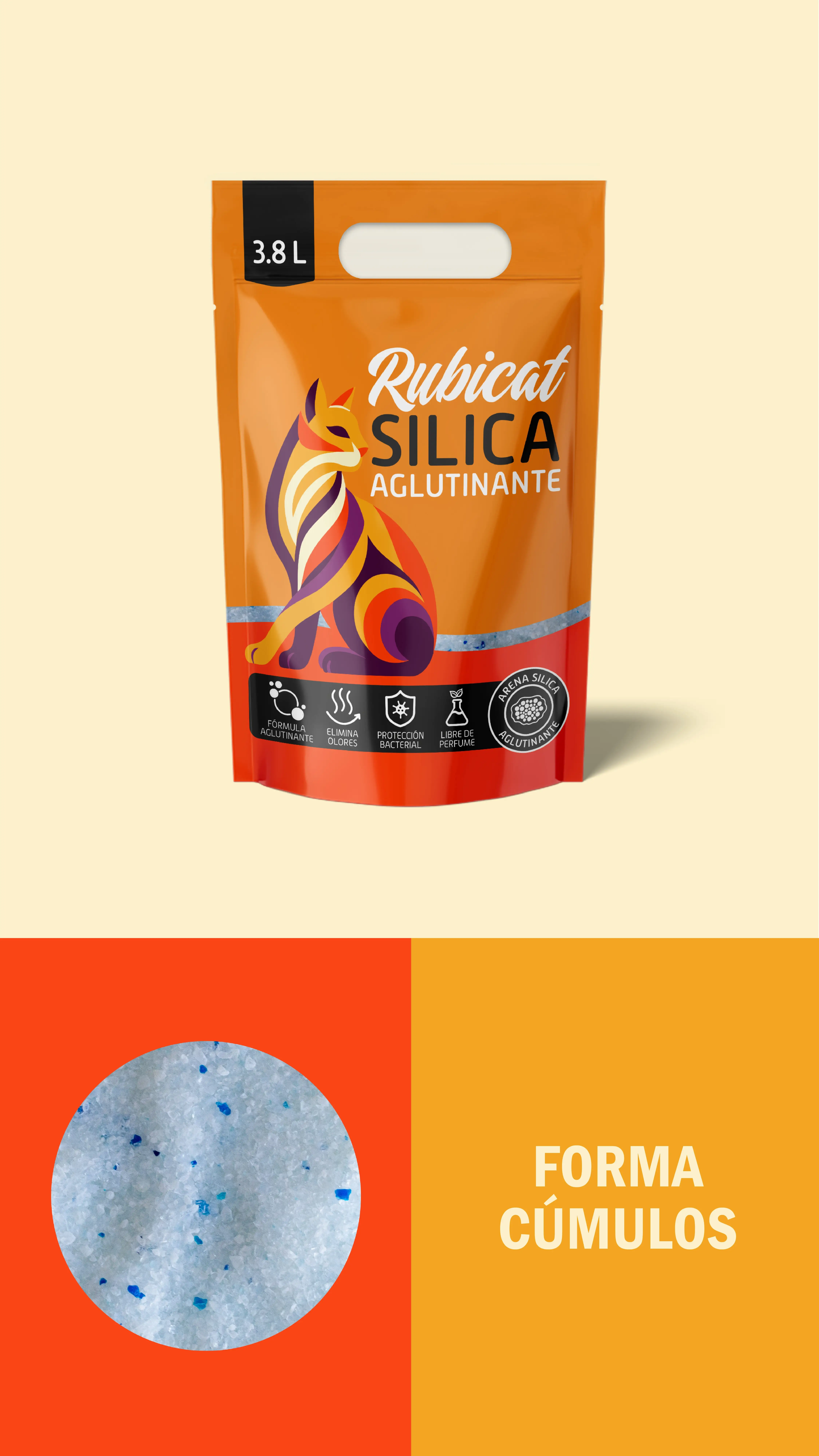 Rubicat Silica Aglutinante — Arena de sílica aglutinante 3.8L
